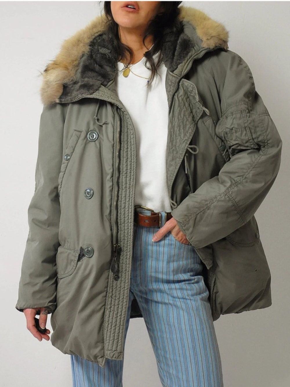 HERITAGE AUTHENTIC 1983 US MILITARY LUXE N-3B PARKA JACKET GORPCORE UTILITY